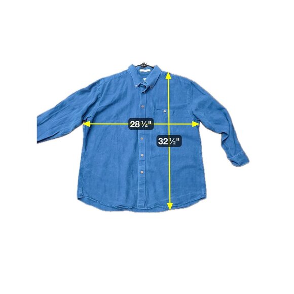 Orvis Long Sleeve Button Front Shirt Blue Sz XXL Business Casual Formal Wear - Picture 6 of 9